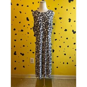 Anne Klein Floral Midi Dress 16 Retro Office Chic